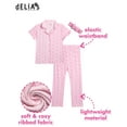 thumbnail image 2 of dELiA*s Girls' Pajama Set - 2 Piece Button Down Sleepwear Pajamas for Girls with Spa Headband (4-12), 2 of 7