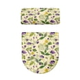 thumbnail image 5 of HELLHERO Flowers Durable Bathroom Toilet Lid Cover Set Fits All Toilet Shapes Elastic Bottom for Indoor Home, 5 of 8