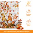 thumbnail image 3 of Gnomes Fall Shower Curtains for Bathroom, Maple Leaf Thanksgiving Pumpkins Grey Wood Waterproof Fabric Shower Curtain, Decorative Bathroom Curtain for Bathtub, 72"x72", No Hooks Included, 3 of 9