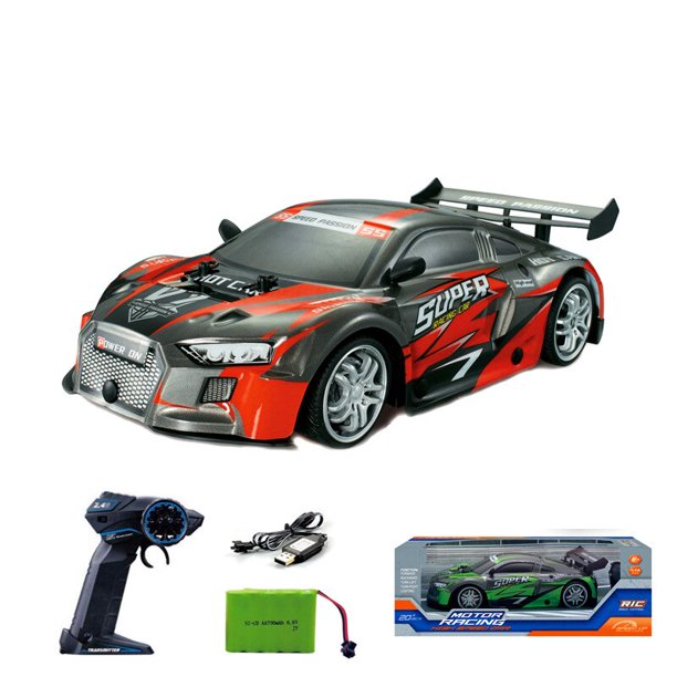 Coche teledirigido de alta velocidad para niños, vehículo de carreras teledirigido de PVC, escala 1:14, 4WD, 2023
