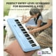 thumbnail image 4 of The ONE Smart Keyboard COLOR Teclado de piano de 61 teclas, teclado musical con 256 timbres, 64 polifonía, 2 parlantes, luces LED incorporadas y aplicaciones gratuitas (Azul), 4 of 5