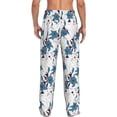 thumbnail image 3 of Uemuo Lilies Flowers Pattern Men's Wide Leg Palazzo Lounge Pants with Pockets Light Weight Loose Comfy Casual Pajama Pants-Small, 3 of 9