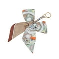 thumbnail image 5 of Unique Bargains 1 Pc Trendy Long Scarf Ribbon Bow Handbag Charm Decorative Keychain Brown, 5 of 5