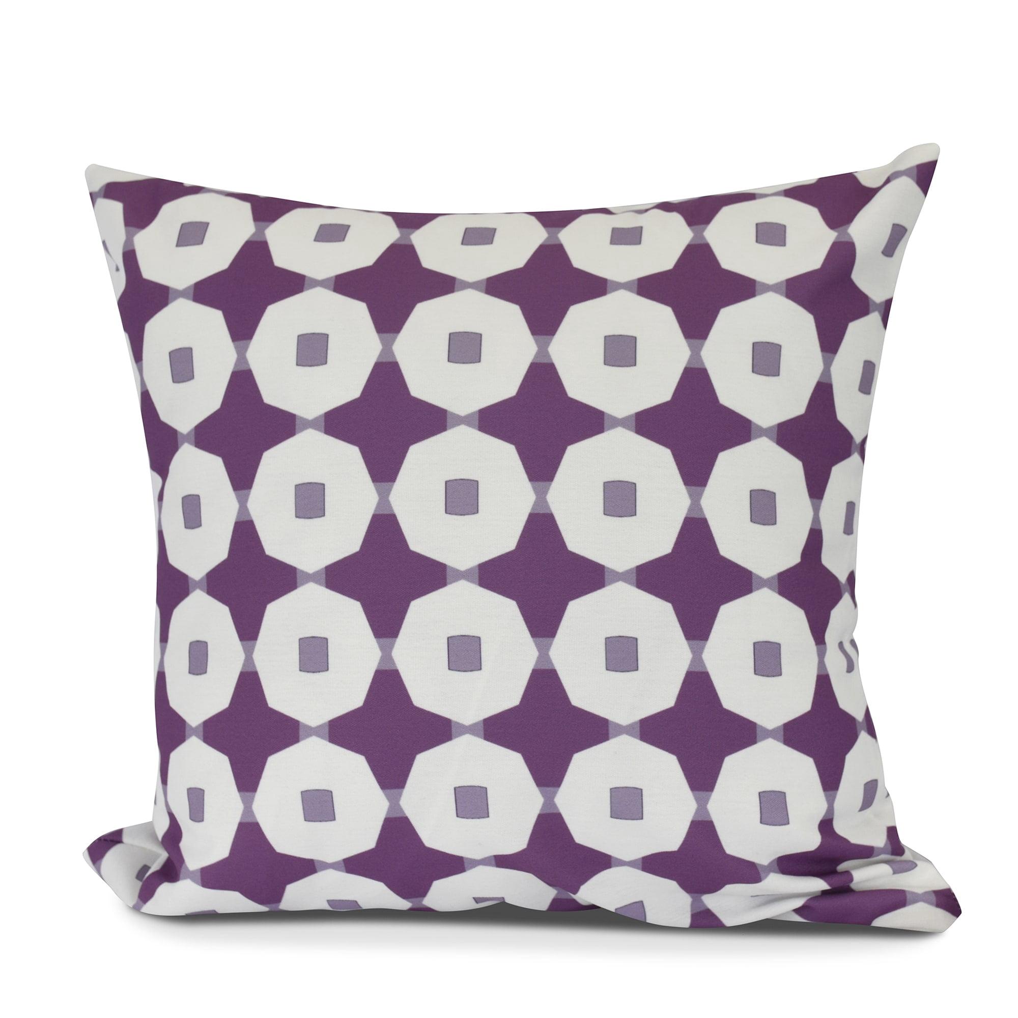 Button Up Geometric Print Pillow