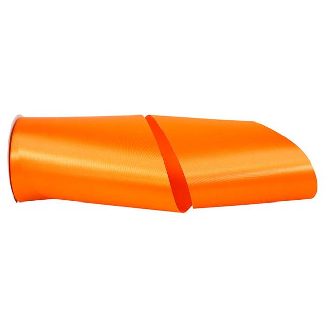 Reliant Ribbon 4700-765-25K 6 in. 50 Yards Single Face Satin Allure Ribbon, Torrid Orange