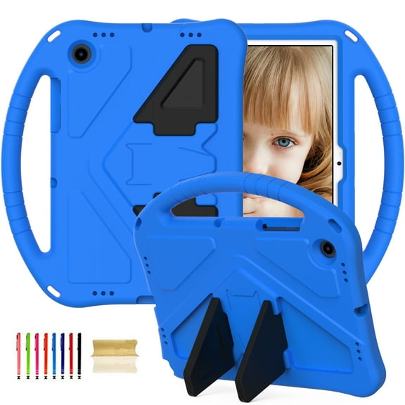 Feishell Kids-Friendly Case for Samsung Galaxy Tab A8 10.5 inch (Released 2022),with Portable Handle & Kickstand,Shockproof EVA Foam Anti-Scratch Child Protector Tablet Case Cover,Blue