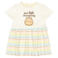 thumbnail image 3 of Inktastic Cute Kawaii Dumpling Baby Girls Baby Dress, 3 of 5