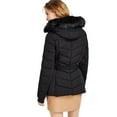 thumbnail image 3 of Michael Michael Kors Women's Faux Fur Hooded Puffer Scuba Belted Coat Jacket Black S, 3 of 3