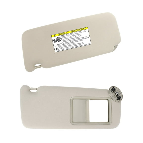 FEXON Passenger Sun Visor Right Side Beige Compatible with 2007-2011 Toyota Camry Without Sunroof