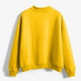 thumbnail image 5 of Resicozy Oversized Sweatshirt for Women Crewneck Solid Color Pullover Soft Trendy Sweatshirt Plus Size Yellow 2XL, 5 of 6