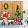 thumbnail image 1 of Ambesonne Christmas Shower Curtain, Noel Room Cartoon, 69"Wx75"L, Multicolor, 1 of 3