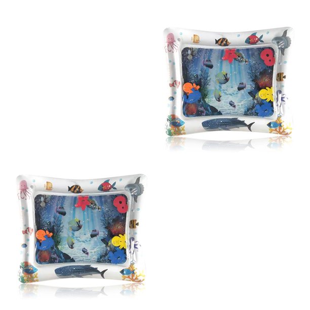 Tholdsy Colchoneta de agua inflable para niños pequeños, alfombra de aprendizaje para bebés, cojín infantil, juguete educativo de Type2 NO2