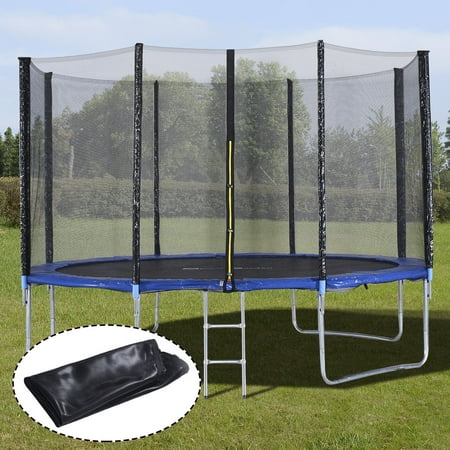 Ktaxon Outdoor 12ft Round Trampolines with Safety Enclosure Net and Spring Pad