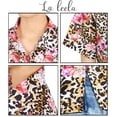 thumbnail image 4 of LA LEELA Hawaiian Shirts Womens Casual Summer Beach Party Blouse Shirt Open Front Leopard Print Blouses Short Sleeve Dress Shirts Dresses for Women M Ditsy Floral, Multicoloured, 4 of 4