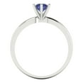 thumbnail image 4 of 0.5 ct Round Cut Simulated Tanzanite Solitaire Engagement Ring for Women in 18K White Gold, 4 of 5