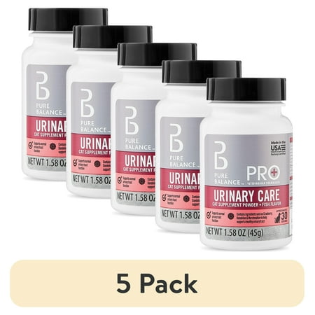 (5 pack) Pure Balance Pro+ Veterinarian Formulated Urinary Care for Cats,Fish Flavor, 30 Servings