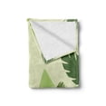 thumbnail image 2 of Lion Soft Flannel Fleece Throw Blanket, Green Animal Silhouette with Wild Jungle Trees Savannah Flora and Fauna, Cozy Plush for Indoor and Outdoor Use, 60" x 80", Green Pale Green, by Ambesonne, 2 of 6