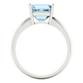 thumbnail image 4 of 2.5 ctw Solitaire Anniversary Ring for Women | Asscher Cut Simulated Blue Diamond | Hyperallergenic Solid 18K White Gold, 4 of 5