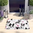 thumbnail image 2 of Pug and Love Heart Flannel Non Slip Door Rugs,Washable Door Mats Indoor,Decorative Door Mats,Dirt-Resistant and Absorbent Doormat for Entrance,Bedroom,Kitchen,Bathroom,31.5x17in(80x43cm), 2 of 4