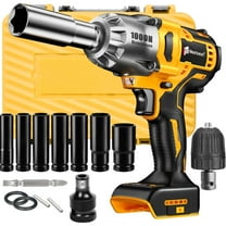 iMeshbean 1/2 inch Cordless Impact Wrench 1000N.m High Torque Power Brushless Drill 3 IN 1 Screwdriver Socket Tools