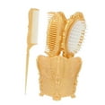 thumbnail image 2 of EGNMCR 5pcs Vanity Mirror Comb Set Plastic Wallet Massage Kit Plastic Mirror Travel Mirror Straightening Brush Hand Hair Comb Hair Brush Comb Detangling Hair Comb Mirror combs combination, 2 of 3