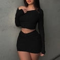 thumbnail image 1 of Conjuntos de falda corta de punto para mujer Estilo Y2K Traje de vacaciones sin espalda con ombligo expuesto FLhrweasw Nuevo, 1 of 9
