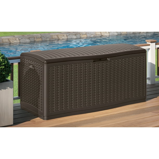 Suncast 124 Gal Herringbone Deck Box