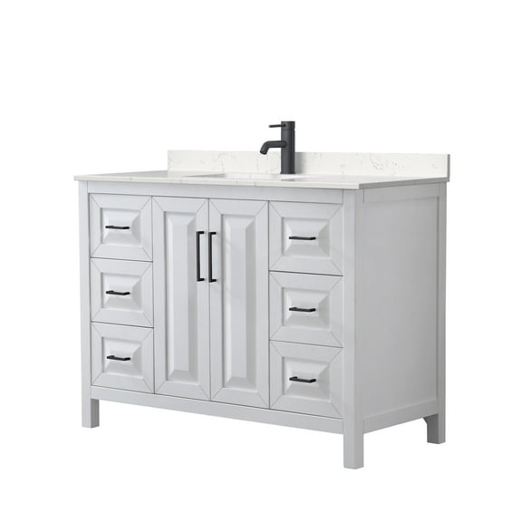 Wyndham Collection WCV252548SWBC2UNSMXX Daria 48" Free Standing Single Basin Vanity Set -