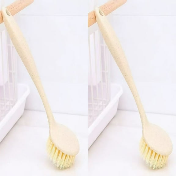 2pcs multifunctional elbow cleaning brushes, with a long handle design that saves time and effort, can be used to brush pots, stoves, toilets, etc