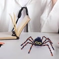 thumbnail image 6 of Halloween Decorations Indoor Cool Plush Black Spider with Mini Top Hat Orange Sunglasses Funny Bendable Novelty Tabletop Ornament Spooky Party Scene Decor, 6 of 6