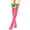 Hot Pink, variant on WREESH Women Fashion Christmas Stockings Thigh High Socks Over Knee Stockings Extended Knee Length Solid Christmas Bow Plush Ball Warm Socks Black
