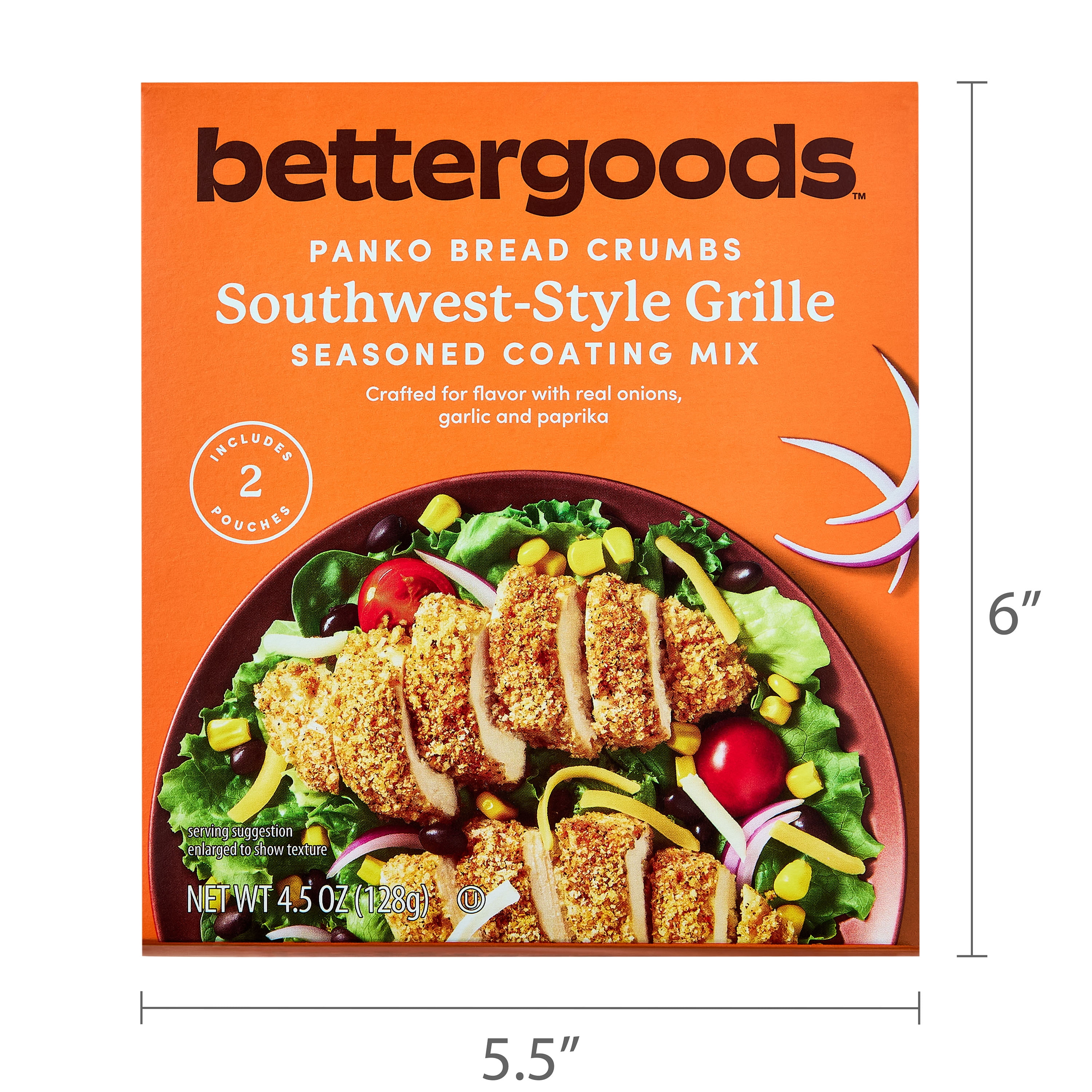 bettergoods Southwest-Style Grille Panko Bread Crumbs Seasoned Coating Mix, 4.5 oz