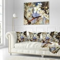 thumbnail image 3 of Designart White Spring Flowers - Floral Throw Pillow - 18x18, 3 of 5