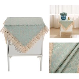 Beige Embroidered Lace Tablecloth – Rectangular Hollow-Out Cover For Table, Washer, Fridge