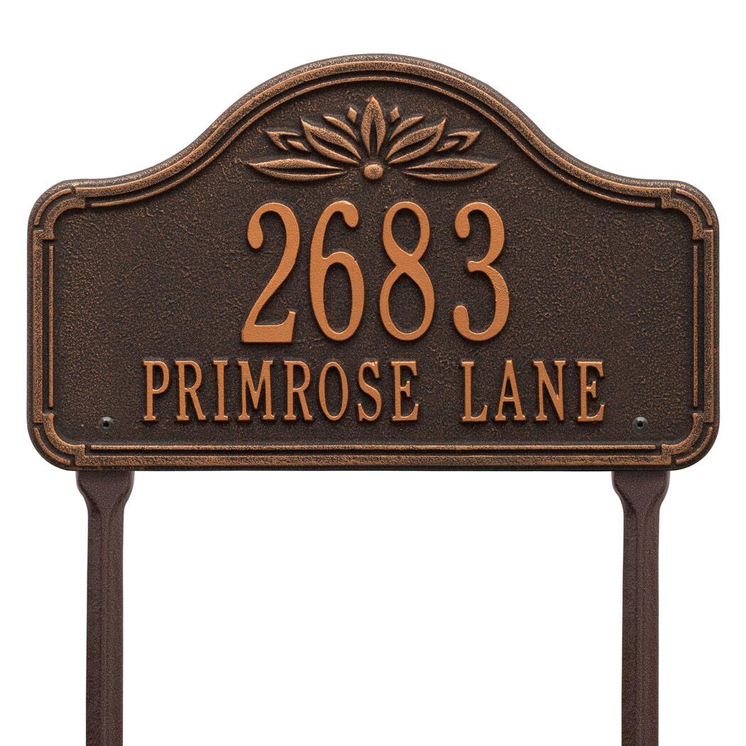 Whitehall Ivenwood Address Plaque Custom House Number Lawn Two Line