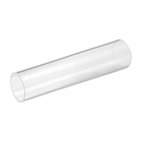 Uxcell Clear Rigid Acrylic Pipe, 26mm(1.02") ID x 30mm(1.18") OD 6" Round Polycarbonate Tube Plastic Tubing for Plumbing, Lighting, Aquarium, DIY Projects