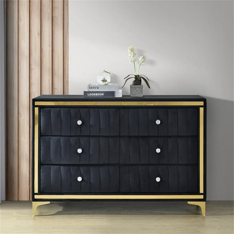 Black and gold bedroom dresser discount