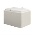 thumbnail image 1 of Convenience Concepts Designs4Comfort Accent Storage Ottoman White Faux Leather, 1 of 3