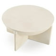 thumbnail image 3 of Modrest Elsa - Modern Oyster Concrete Round Coffee Table, 3 of 4