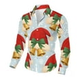thumbnail image 5 of Muscularfit Shirt Festival Santa Button Up Christmas Mens Dress Shirt Long Sleeve Collared Mens T Shirts Graphic,M, 5 of 8