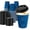 Navy, variant on 12 oz Insulated Disposable Paper Coffee Cups with Lids, 50 Pack Triple Wall To Go Cups for Hot and Cold Drinks, Ripple Design for Heat Retention, Eco-Friendly and Sturdy