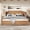 Natural, variant on Newest Queen Solid Wood Platform Bed with Headboard, Natural Finish Minimalist Design No Box Spring Needed for Bedroom