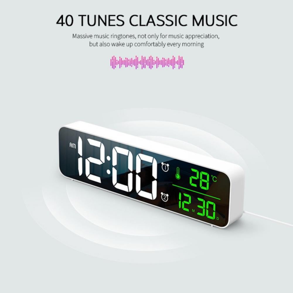 Leonard Smart Clock/ Desk Clock/ Kids Alarm Clocks for Boys Atomic Clock Led Clock Alarm Clock Radio Sunrise Alarm Clock Digital Clock Large Display Digital Alarm Clock with Charging Port