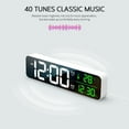 thumbnail image 2 of Prettyui-Modern Alarm Clock Desktop Large Digital LED Display Temperature USB Charger,White, 2 of 7