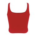 thumbnail image 4 of EliteGoogv Women Tank Top Slim Fit Square Neck Solid Color Crop Vest Ribbed Knit Sleeveless Shirts Red XS, 4 of 5