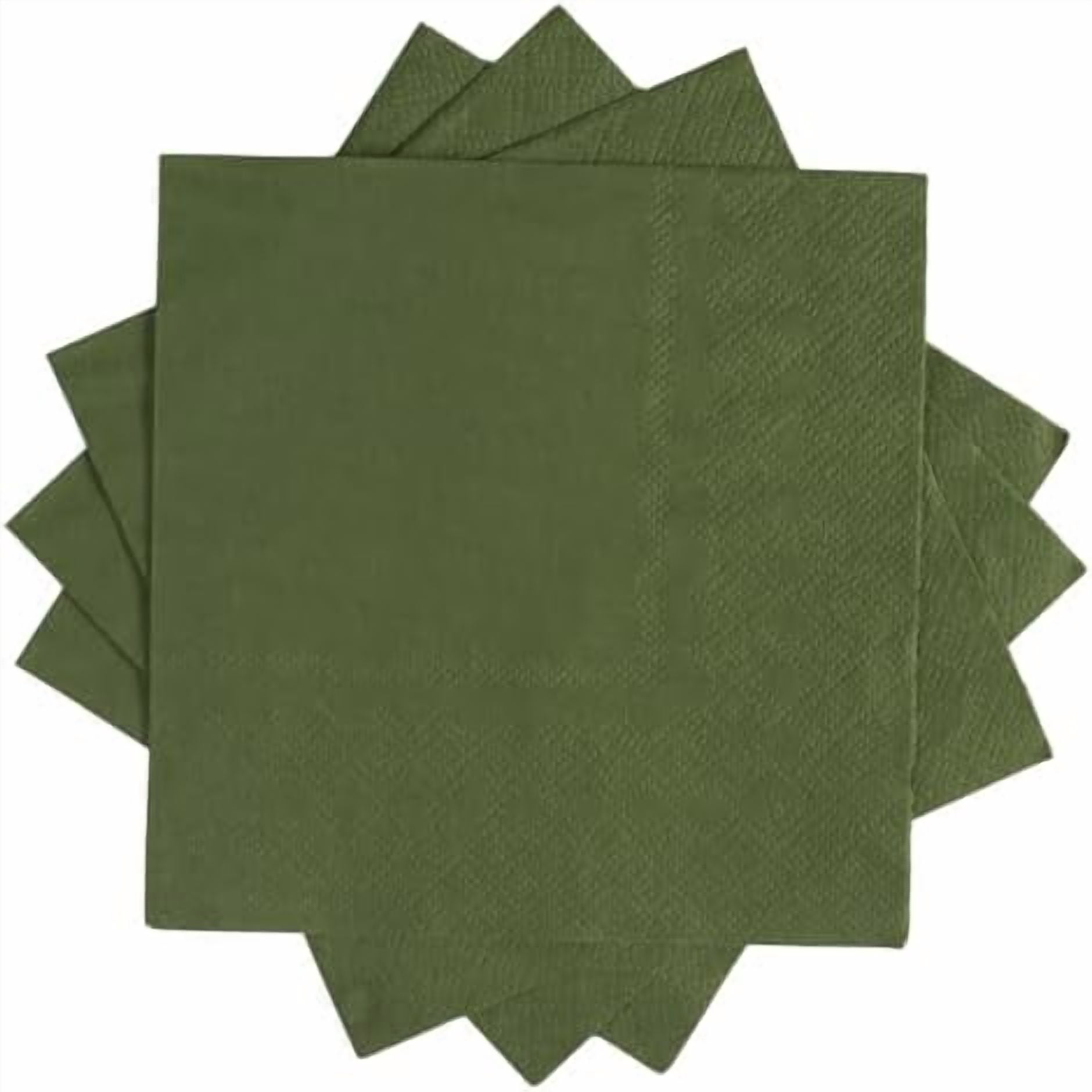 200 Pack Cocktail Napkin 2-Ply Dessert Napkins Folded 5 x 5 Inches Disposable Napkins for Dinner Wedding Birthday Party Bridal Anniversary Reception Event (200, Green)