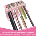 thumbnail image 3 of CCOCC 5 Hole Makeup Pencil Sharpener Cosmetic Tool Multiple Sizes Eyeliner and Lip Liner Sharpener for Women 5 Slot Make Up Pencil Sharpener (Pink), 3 of 7