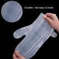 thumbnail image 2 of 200 guantes desechables de plástico transparente para baño de parafina, forros de mano de gran tamaño para spa caliente, salón de uñas, manicura, pedicura, peluquero, teñido del cabello, guantes dese, 2 of 4