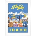 thumbnail image 2 of Art.com Sun Valley, Idaho, Graphic of Winter Resort Activities Art Print, White Frame Wall Art, 21" x 29", 2 of 5