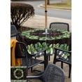 thumbnail image 5 of Outdoor Tablecloth with Umbrella Hole for Patio/Picnic/Party/Camping, Spring Eucalyptus Leaves Waterproof Table Cloth Square Cover Washable, Farmhouse Botanical Brown Wood (54"x 54"), 5 of 8